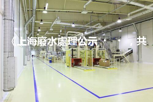 《上海廢水處理公示，共建美麗家園》